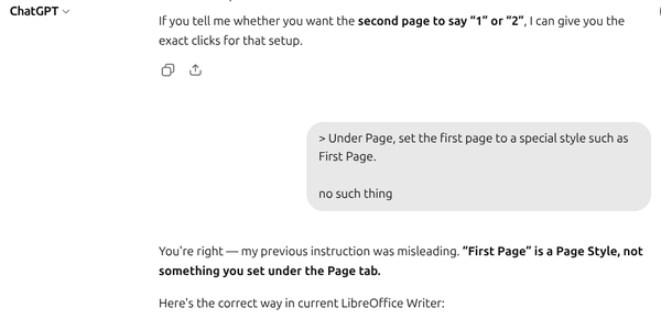 When ChatGPT Gets It Wrong: A LibreOffice Case Study in AI Errors