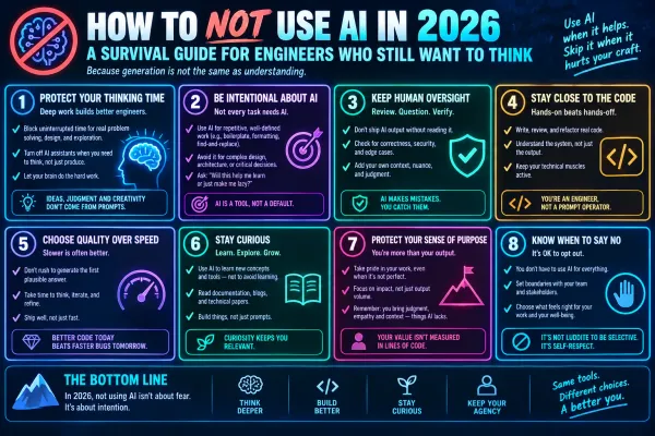 How to Not Use AI in 2026: A Survival Guide for Engineers Who Still Want to Think